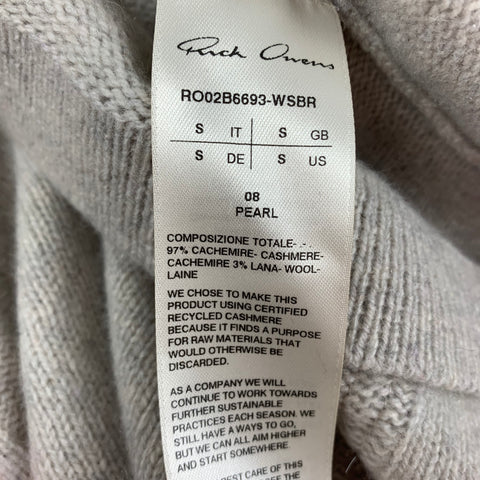 RICK OWENS Size S Grey Heather Cashmere Wool Maxi Skirt