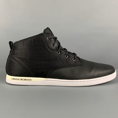 CREATIVE RECREATION Size 12 Black Nylon Lace Up Sneakers