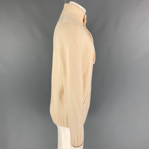 BRUNELLO CUCINELLI Size L Beige Knitted Cashmere Sweater