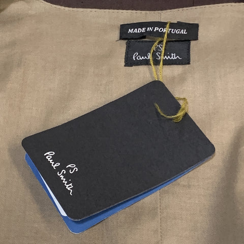 PAUL SMITH Taille M Gilet boutonné en mélange de coton pied-de-poule gris