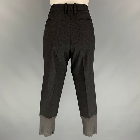 UNDERCOVER Size 2 Grey Wool Cropped Dress Pants