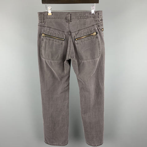 CLOAK Size 32 Charcoal Wash Cotton Blend Casual Pants