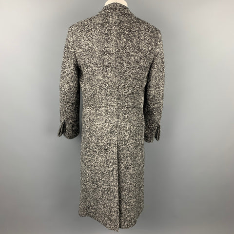 PAUL SMITH Size M Grey Heather Wool Blend Notch Lapel Double Breasted Coat