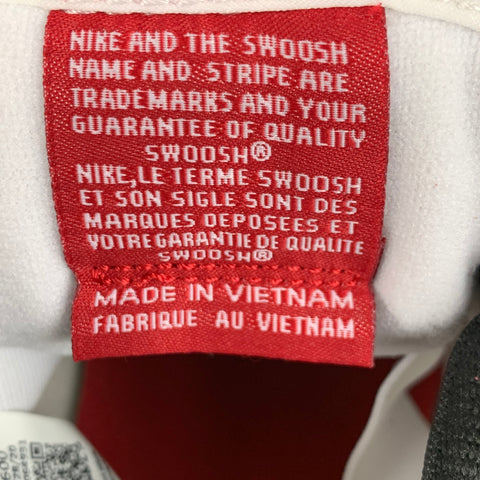 NIKE Size 6 Red White Color Block Leather Low Top Sneakers