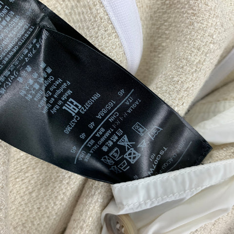 GIORGIO ARMANI Size 36 Off White Woven Viscose Blend Sport Coat