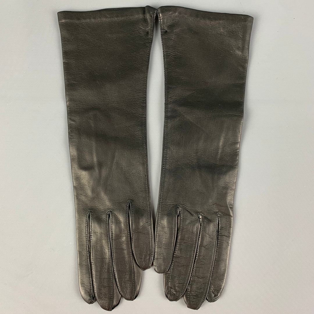 MADOVA Waist Size 6.5 Black Leather Gloves
