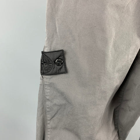 STONE ISLAND Shadow Project Size 33 Gray Cotton Drop-Crotch Casual Pants