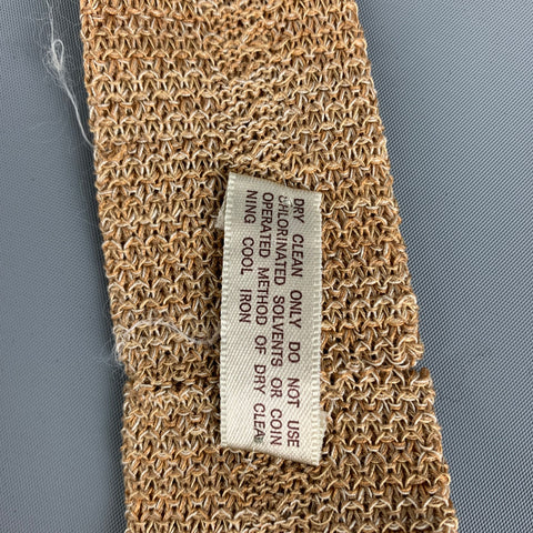 Vintage WILKES BASHFORD Khaki Knitted Silk Tie