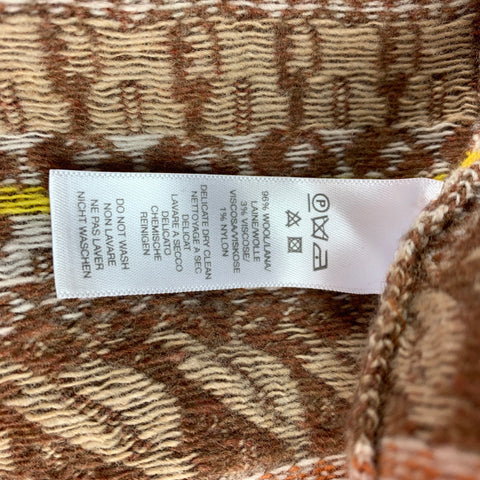 PAUL SMITH Taille S Gilet pull multicolore en laine Fairisle mélangée à col en V