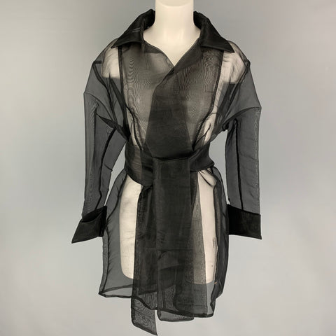 STERLING Talla Única Chaqueta frontal abierta de poliéster y nailon negro