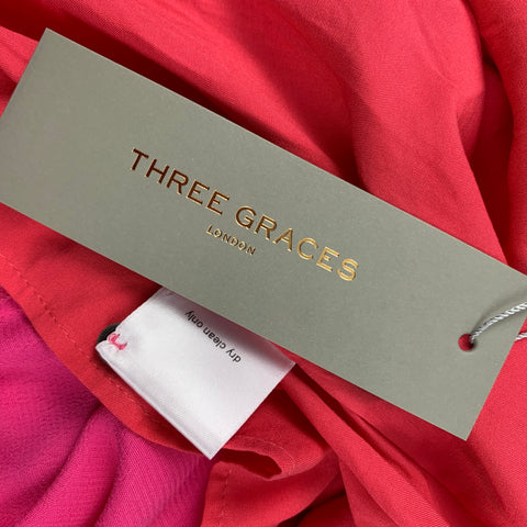 THREE GRACES Size S Pink Viscose Halter Shift Dress