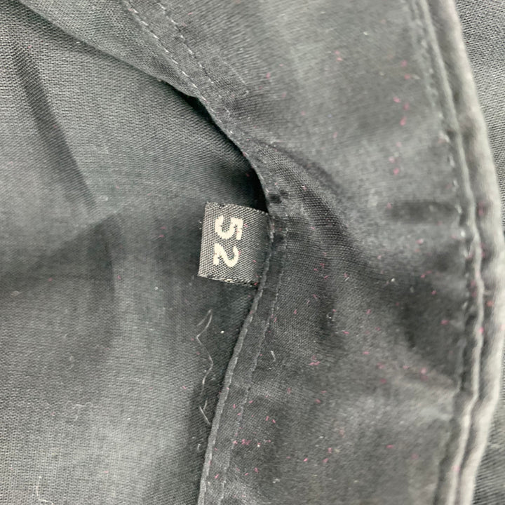 CoSTUME NATIONAL Size L Black See-Through Cotton Button Up Long Sleeve Shirt