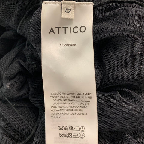 ATTICO Size 6 Black Polyamide Sequined Low Back Dress