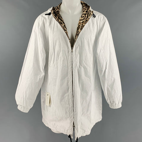 DRIES VAN NOTEN Taille S Veste Tyvek Imprimé Animal Marron Noir