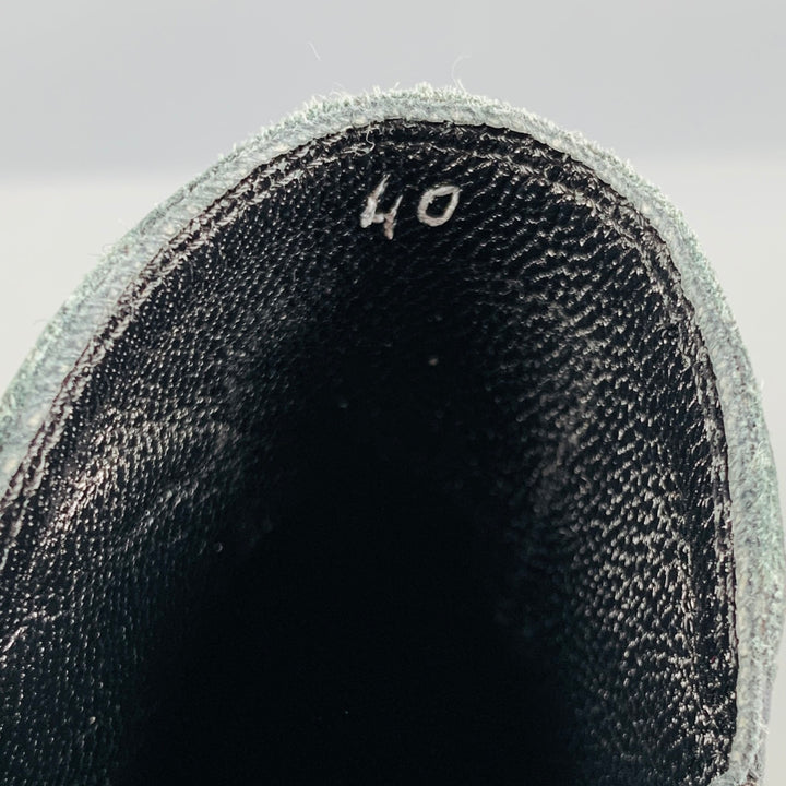 YOHJI YAMAMOTO Size 10 Black Leather Mixed Materials Boots