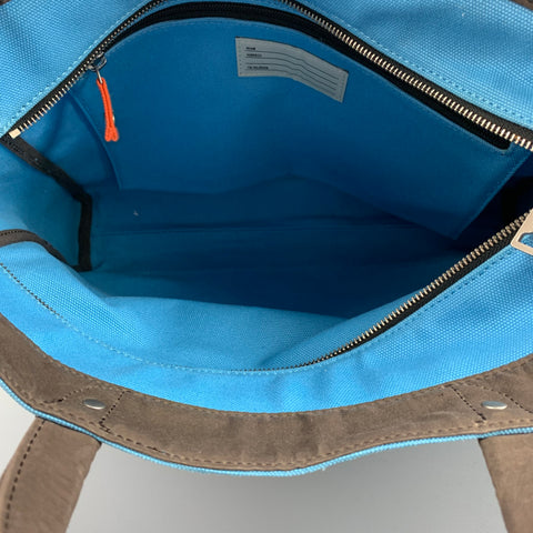 JACK SPADE Blue Navy Color Block Canvas Tote Bag