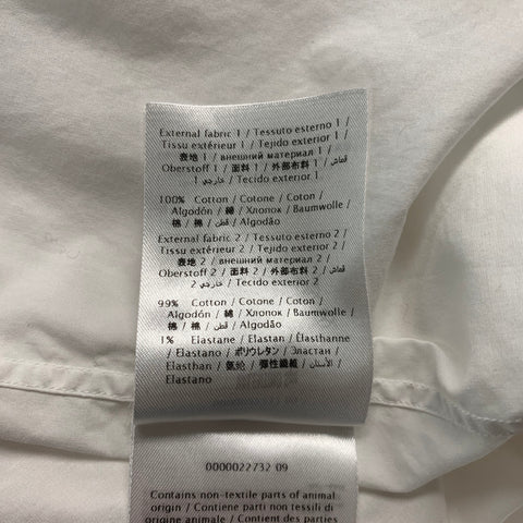 VALENTINO Size XL White Solid Cotton Tuxedo Long Sleeve Shirt