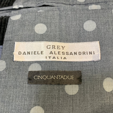 DANIELE ALESSANDRINI Size M Navy Corduroy Cotton / Elastane Sport Coat