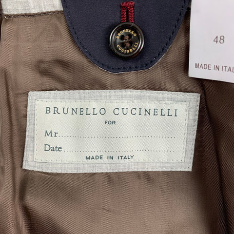 BRUNELLO CUCINELLI Size 38 Navy Polyester / Nylon Jacket