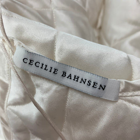 CECILIE BAHNSEN Size 4 Beige Quilted Selena Tank Top