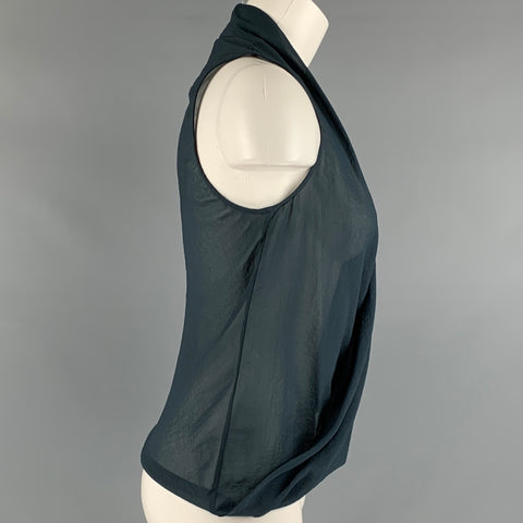 HELMUT LANG Taille S Haut décontracté sans manches en polyester gris