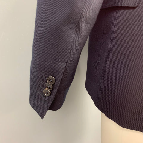 ERMENEGILDO ZEGNA Taille 40 Manteau de sport personnalisé en soie/laine marine