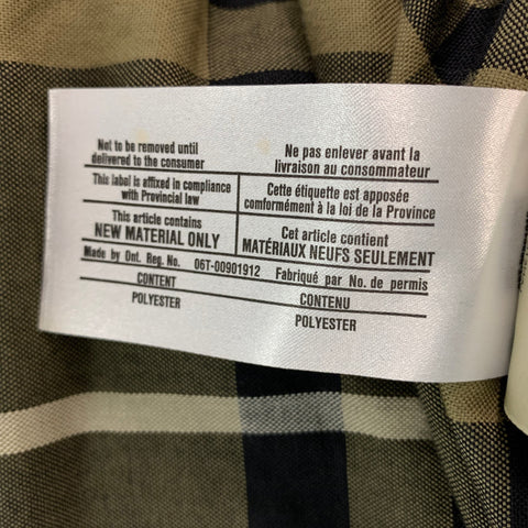 BURBERRY LONDON  Size 44 Olive Quilted Nylon Blend Jacket