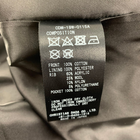CHRISTIAN DADA FW 19 Taille 34 Veste en velours de coton brodé or olive