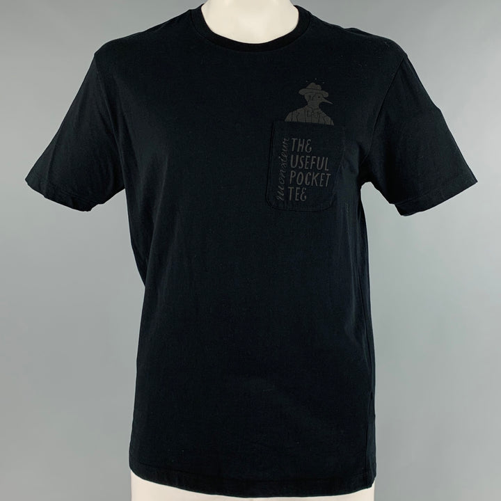 VIKTOR & ROLF Size XL Black Print Cotton One Pocket T-shirt