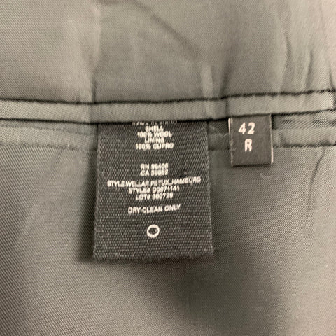 THEORY Size 42 Black Wool Peak Lapel Tuxedo Suit