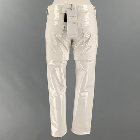 JUNYA WATANABE Size S White Polyester Solid Jean Cut Casual Pants