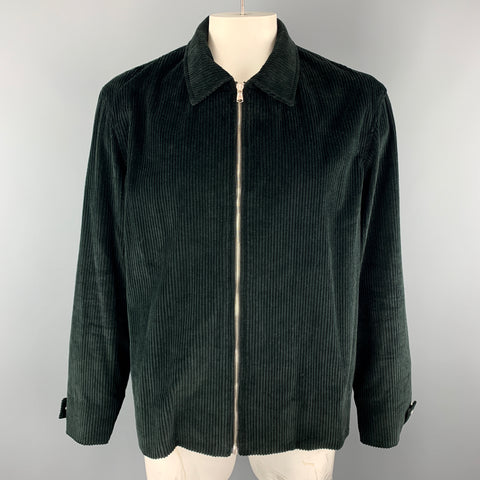 DEVEAUX New York Size XL Black Corduroy Zip Up Jacket