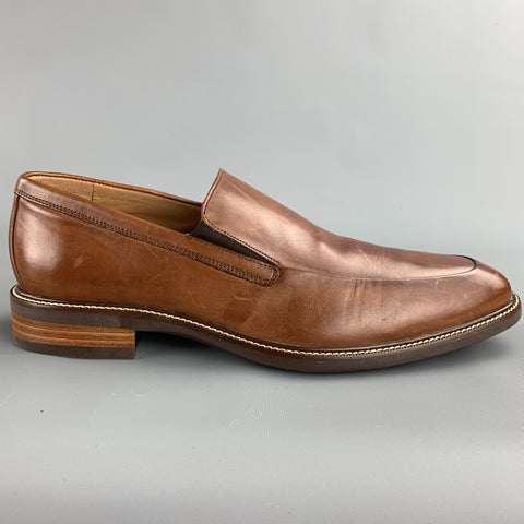 COLE HAAN Size 9.5 Tan Solid Leather Slip On Loafers