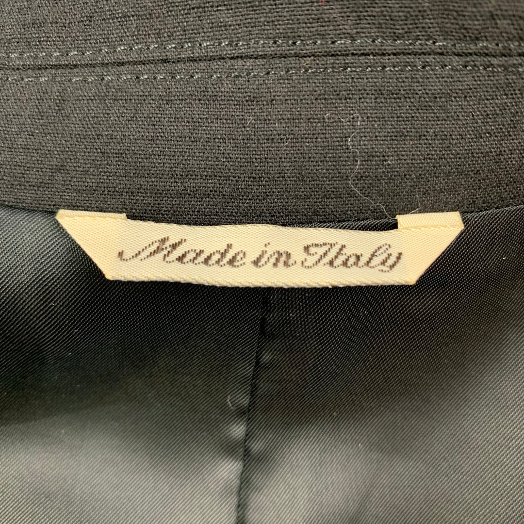 TIM COPPENS Size 36 Black Cotton Blend Hidden Buttons Suit
