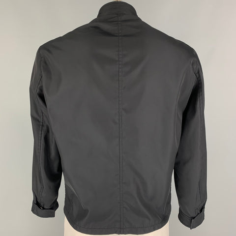 GUCCI Size M Black Nylon Zip Up Jacket