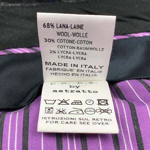 P.M.B.A by ASTRATTO Size 32 Grey Plaid Wool Blend Straight Dress Pants