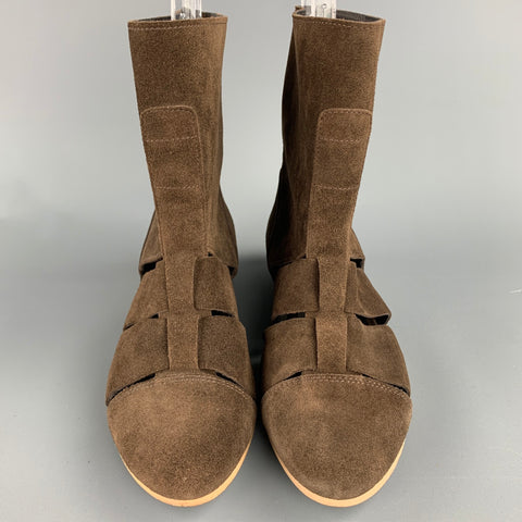 MADRAS Talla 7 Botines desierto de ante con corte marrón