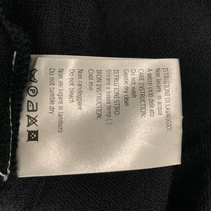 GIAMBATTISTA VALLI Size S Black Cashmere 3/4 Sleeves Cardigan