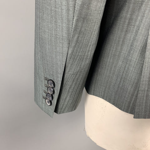 MARC by MARC JACOBS Size 42 Dark Gray Stripe Wool Notch Lapel Sport Coat