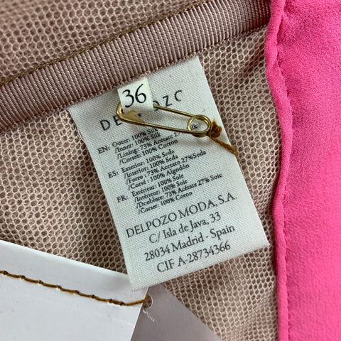 DELPOZO FW 19 Size 4 Pink Silk Strapless Dress