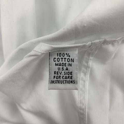 BARNEY'S NEW YORK Size M White Cotton Button Up Long Sleeve Shirt