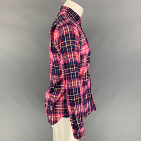 MARC by MARC JACOBS Taille XS Chemise à manches longues boutonnée en coton à carreaux rose