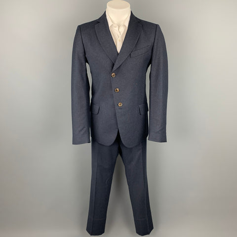 VIVIENNE WESTWOOD MAN Size 40 Navy Wool Notch Lapel Suit