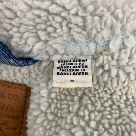 LEVI STRAUSS Size M Light Blue & White Cotton Denim Jacket