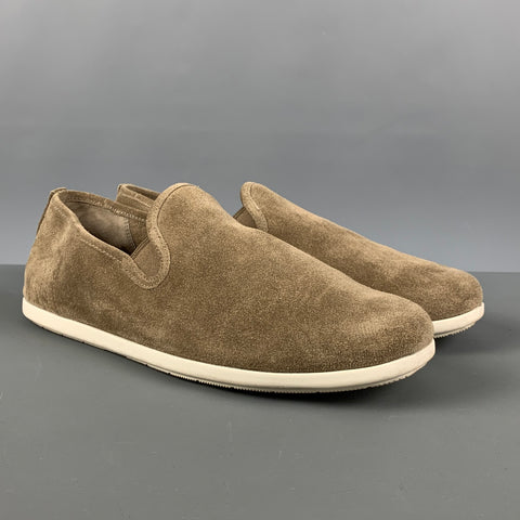 VINCE Talla 8 Mocasines de ante color topo beige
