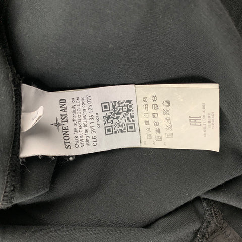STONE ISLAND Shadow Project Size XL Black Cotton Long Windbreaker Jacket