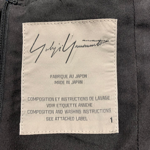 YOHJI YAMAMOTO Size S Black Silk Layered Long Dress