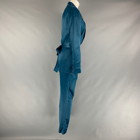 ALEJANDRA ALONSO ROJAS Size 2 Blue Viscose Jacket (Indoor) / Blazer
