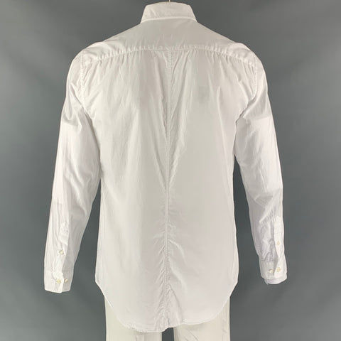 MARC JACOBS Size XL White Solid Cotton Button Up Long Sleeve Shirt