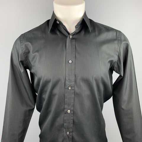 RALPH LAUREN Black Label Size XS Black Cotton Button Up Long Sleeve Shirt
